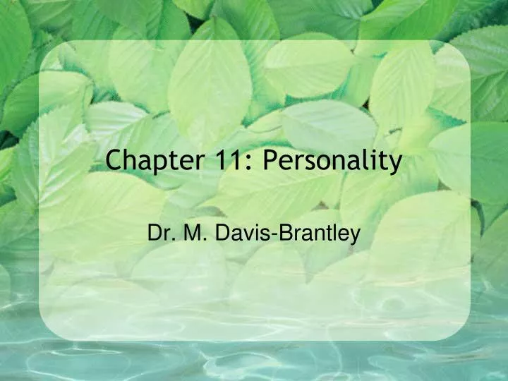 chapter 11 personality