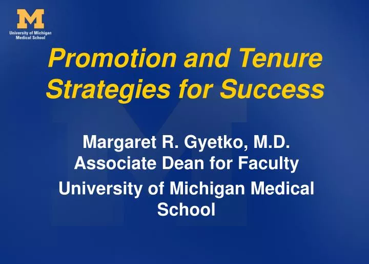 promotion and tenure strategies for success