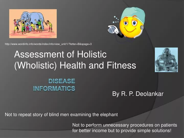 assessment of holistic wholistic health and fitness
