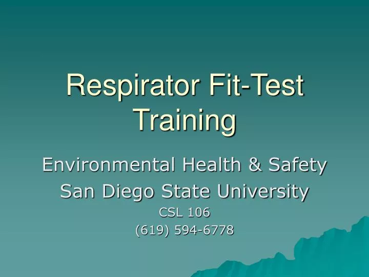 respirator fit test training