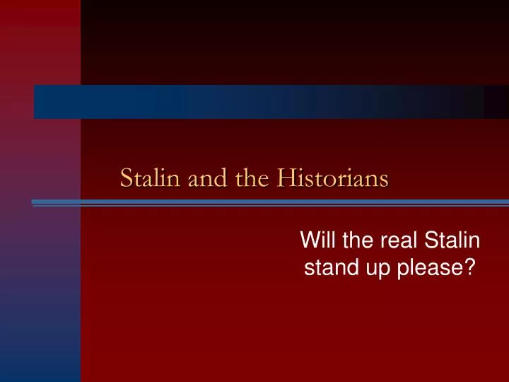 stalin and the historians