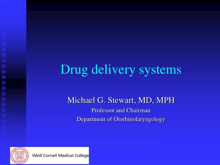 drug delivery systems