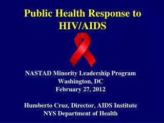 Public Health Response to HIV/AIDS