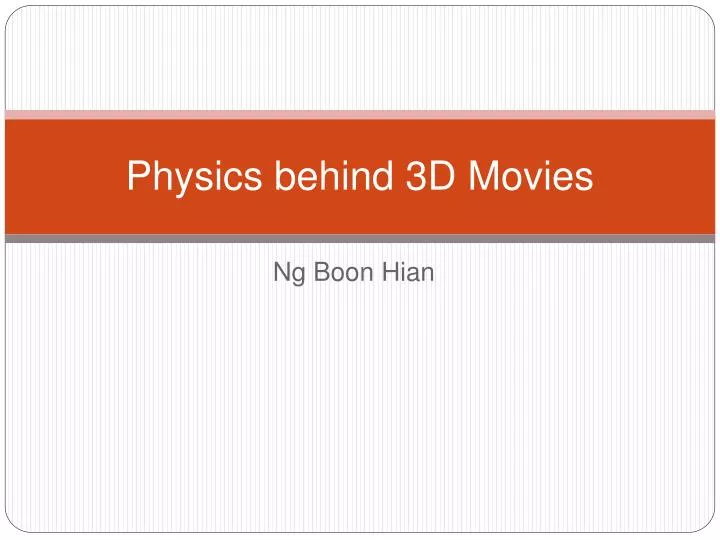 physics behind 3d movies