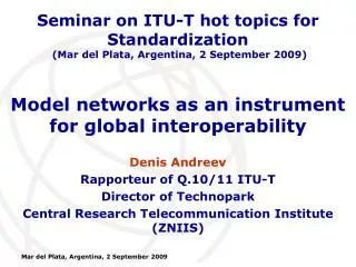 Model networks as an instrument for global interoperability
