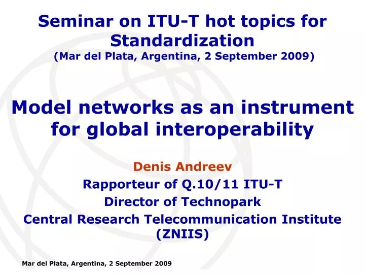 model networks as an instrument for global interoperability