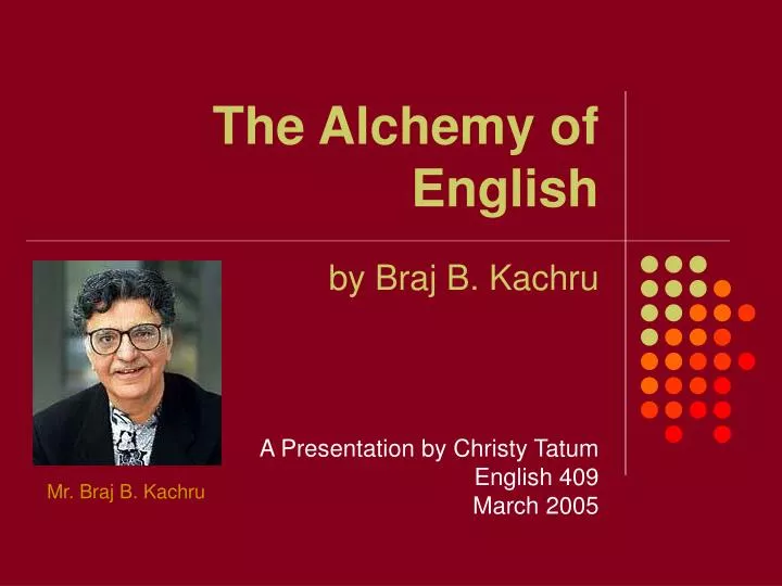 the alchemy of english