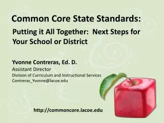 Putting it All Together: Next Steps for Your School or District