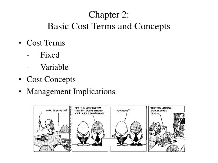 chapter 2 basic cost terms and concepts