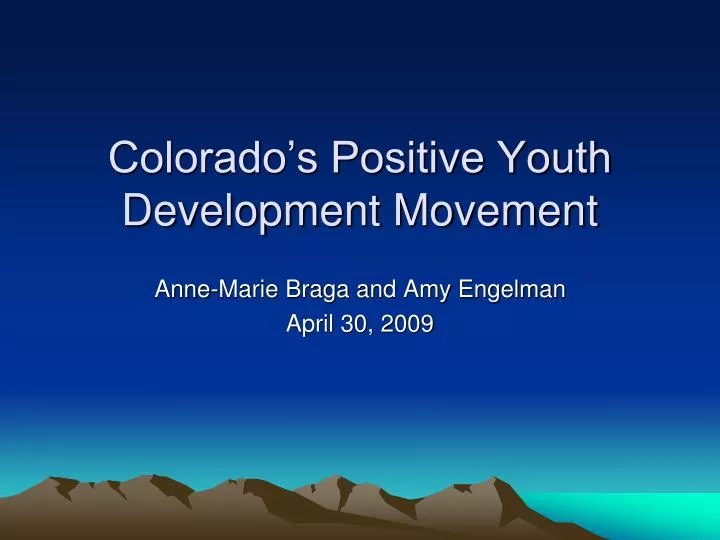 colorado s positive youth development movement