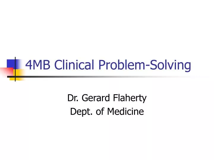 4mb clinical problem solving