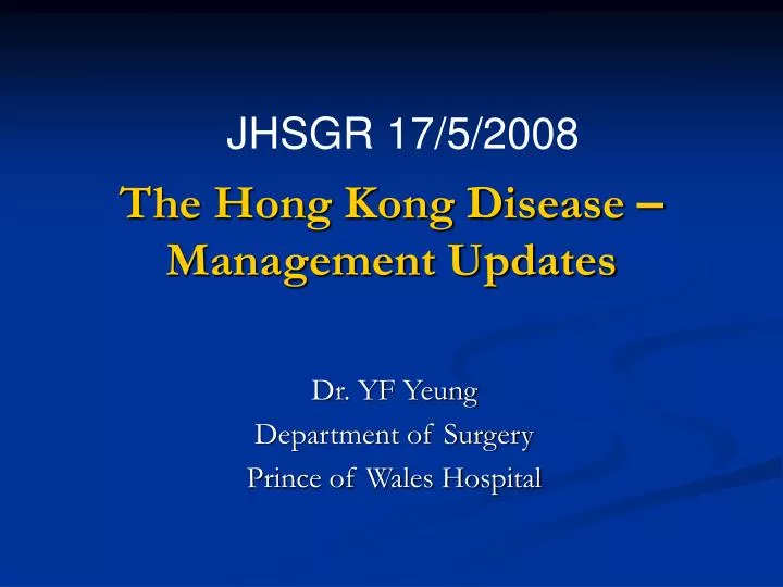 the hong kong disease management updates