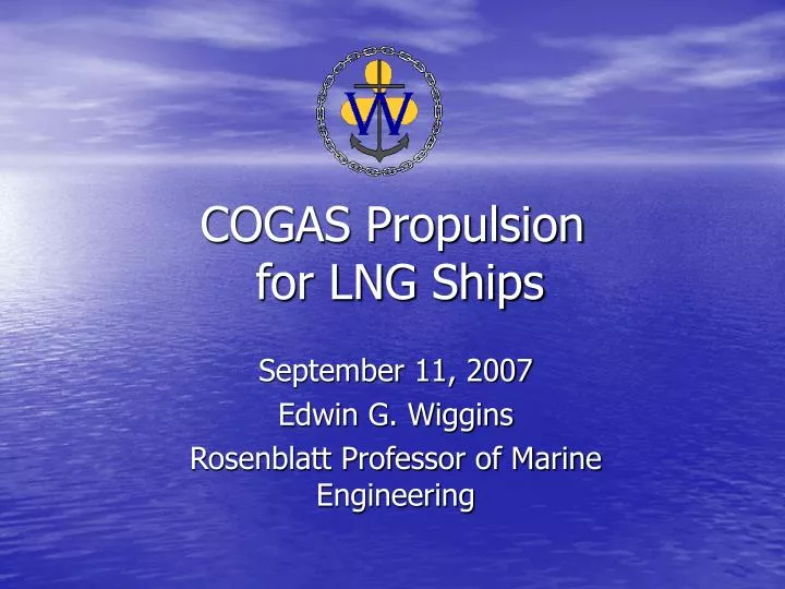 cogas propulsion for lng ships