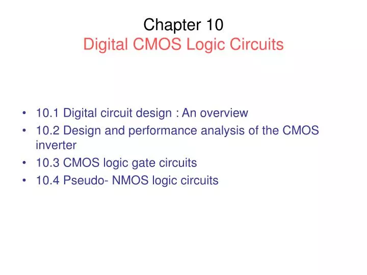 chapter 10 digital cmos logic circuits