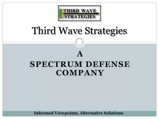 Third Wave Strategies
