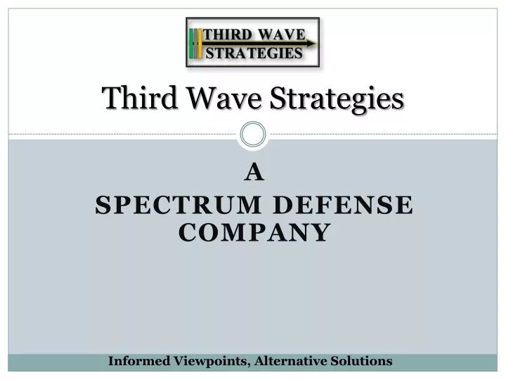 third wave strategies