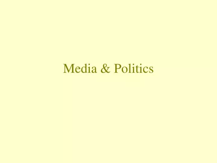 media politics