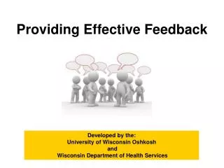 Providing Effective Feedback