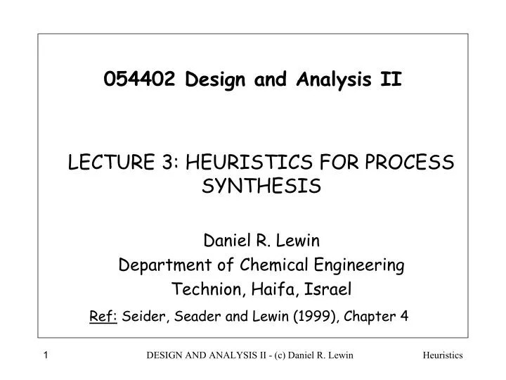 054402 design and analysis ii