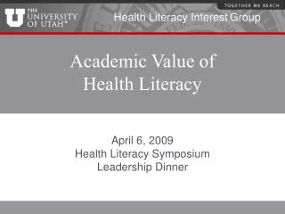 Academic Value of Health Literacy