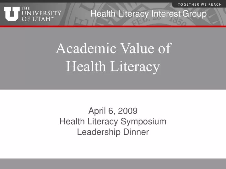 academic value of health literacy