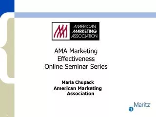 AMA Marketing Effectiveness Online Seminar Series