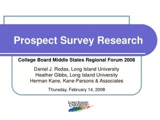 Prospect Survey Research