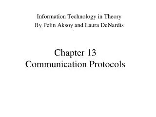Chapter 13 Communication Protocols