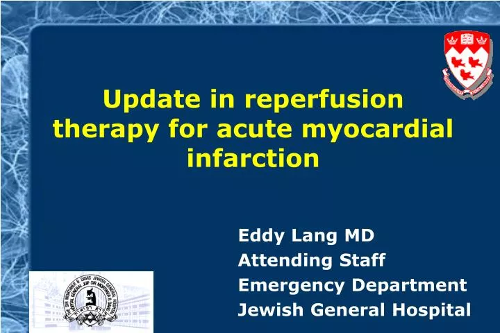update in reperfusion therapy for acute myocardial infarction