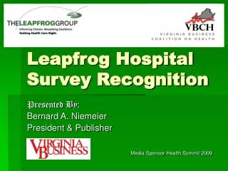 Leapfrog Hospital Survey Recognition