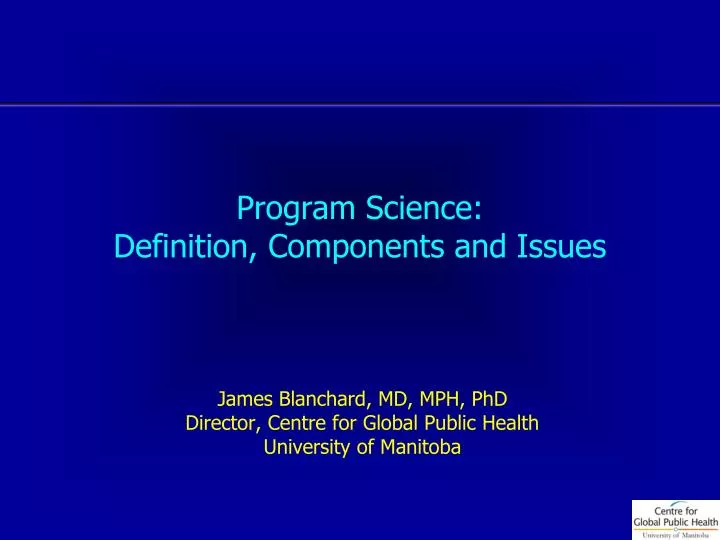 program science definition components and issues