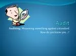 Audit - slide 1