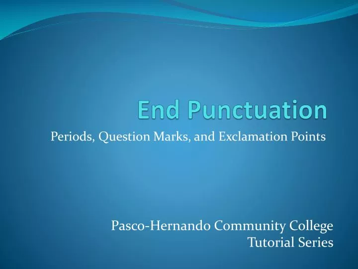end punctuation