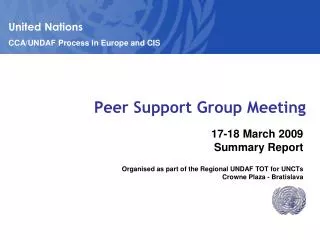 Peer Support Group Meeting