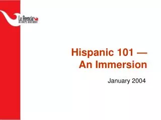 Hispanic 101 — An Immersion