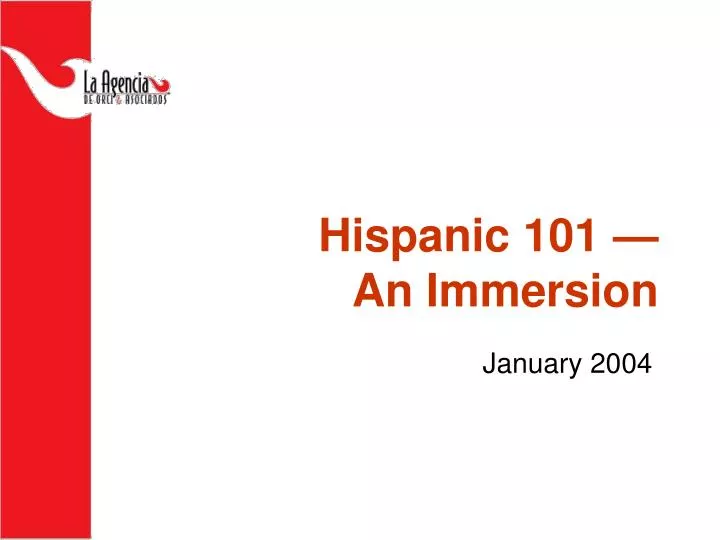 hispanic 101 an immersion
