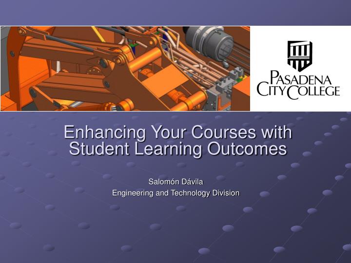 enhancing your courses with student learning outcomes
