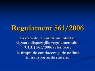 Regulament 561/2006