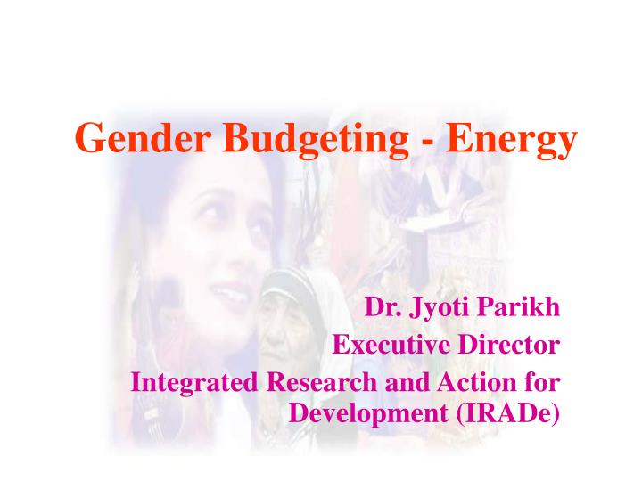 gender budgeting energy