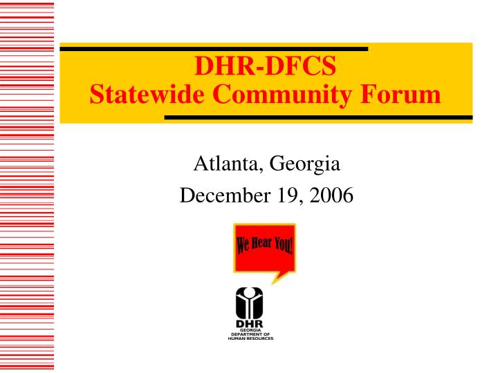 dhr dfcs statewide community forum