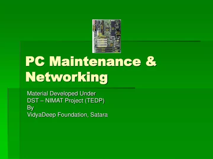 pc maintenance networking