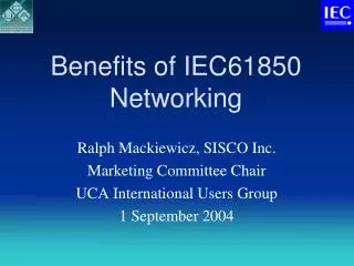 Benefits of IEC61850 Networking