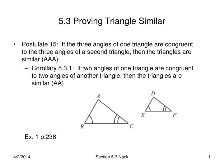 5 3 proving triangle similar