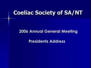 Coeliac Society of SA/NT