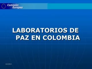 LABORATORIOS DE PAZ EN COLOMBIA