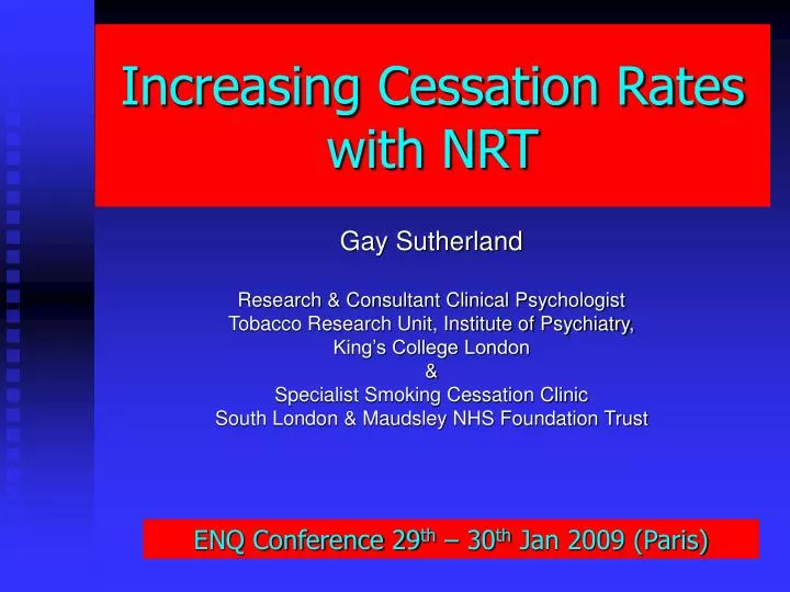 increasing cessation rates with nrt