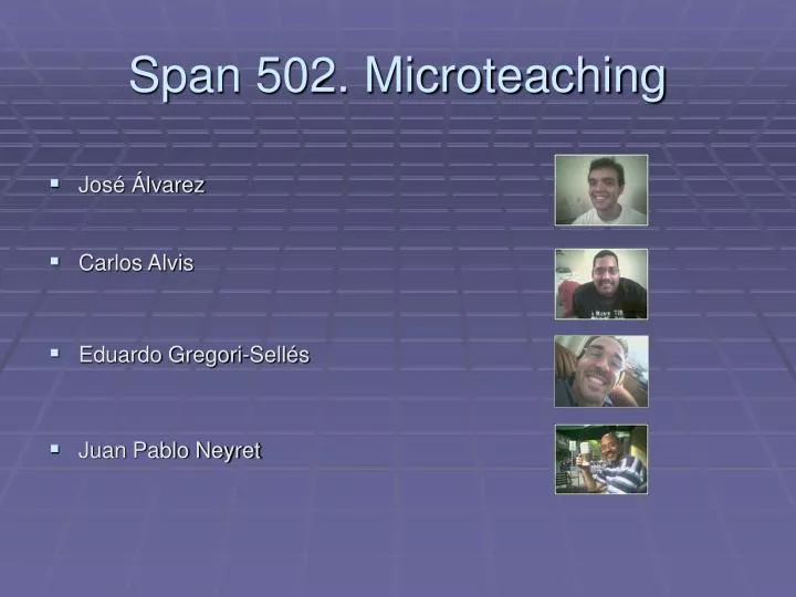 span 502 microteaching
