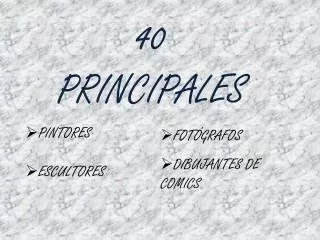 40 PRINCIPALES