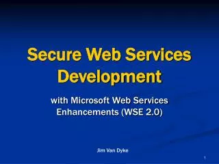 Secure Web Services Development