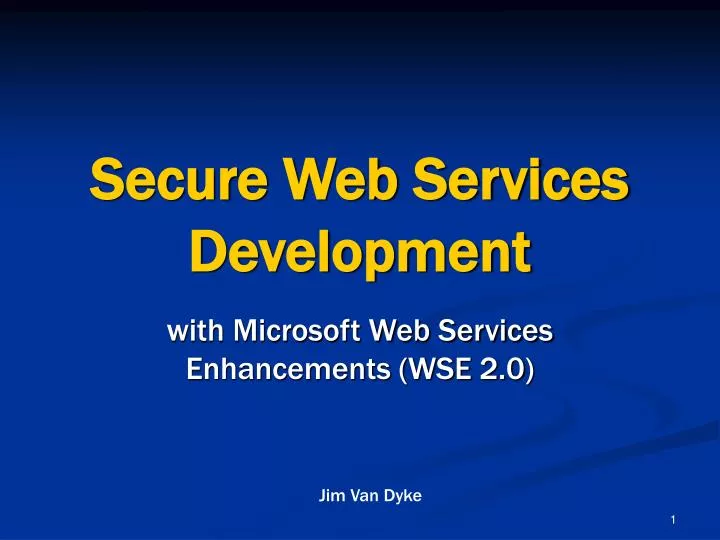 secure web services development